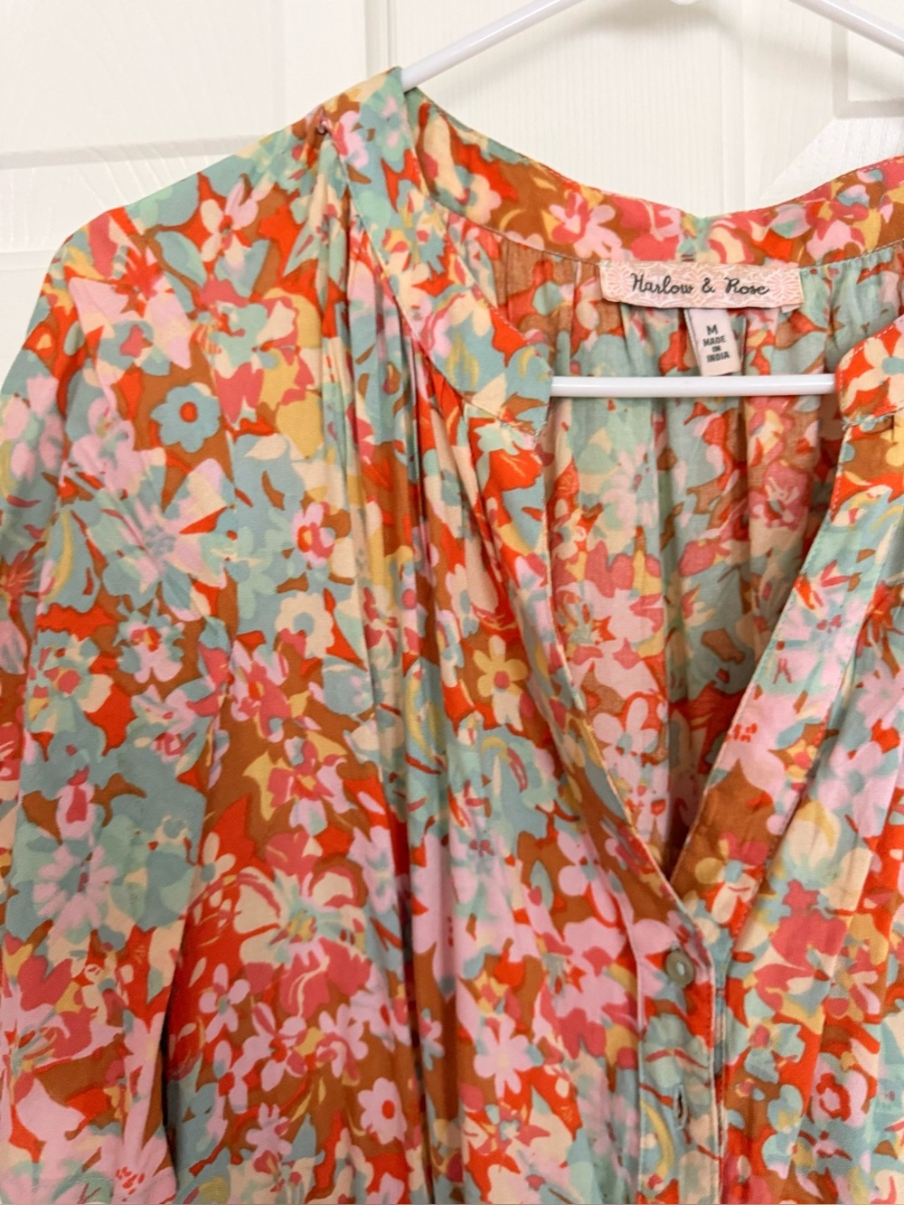 Harlow & Rose floral boho lightweight high low dress size medium Cottagecore